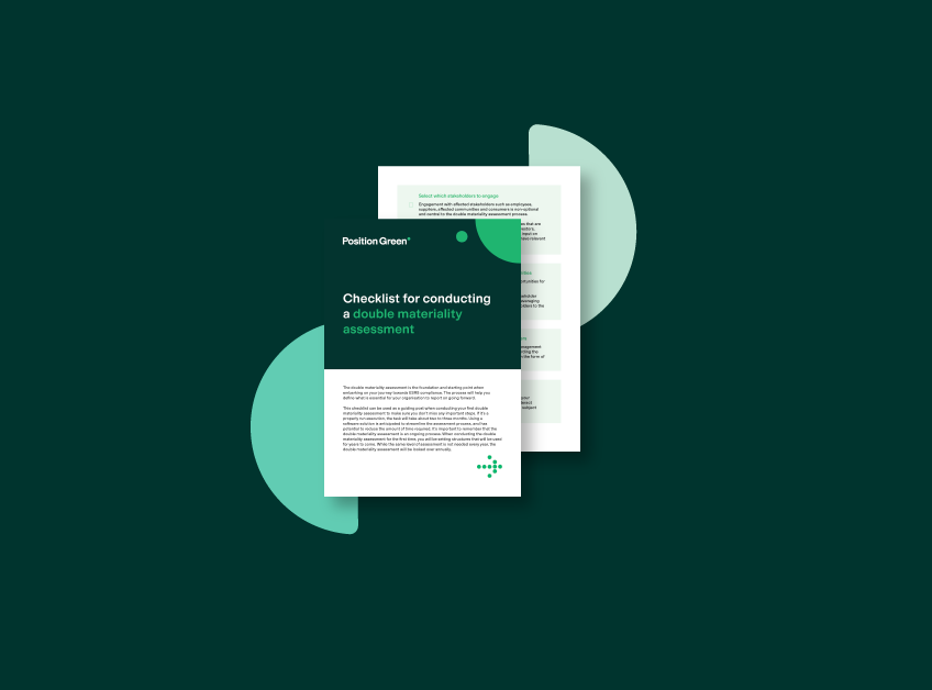 Checklist for conducting a double materiality assessment