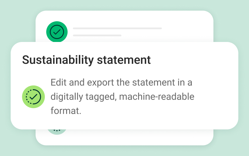 automatic sustainability statement